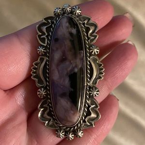 Harold Joe Charoite Sterling Silver Ring Native American